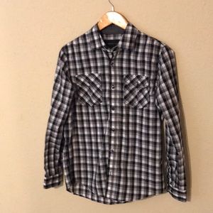 Checkered long sleep knit